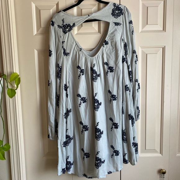 Free People Emma Austin Agave Embroidered Tunic Swing Dress M - Picture 5 of 11